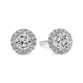 Essential Diamond Halo Earrings (0.50ct) - Dracakis Jewellers